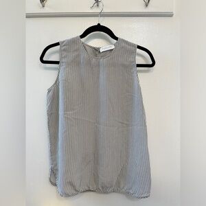 Everlane 100% Silk Sleeveless Striped Blouse